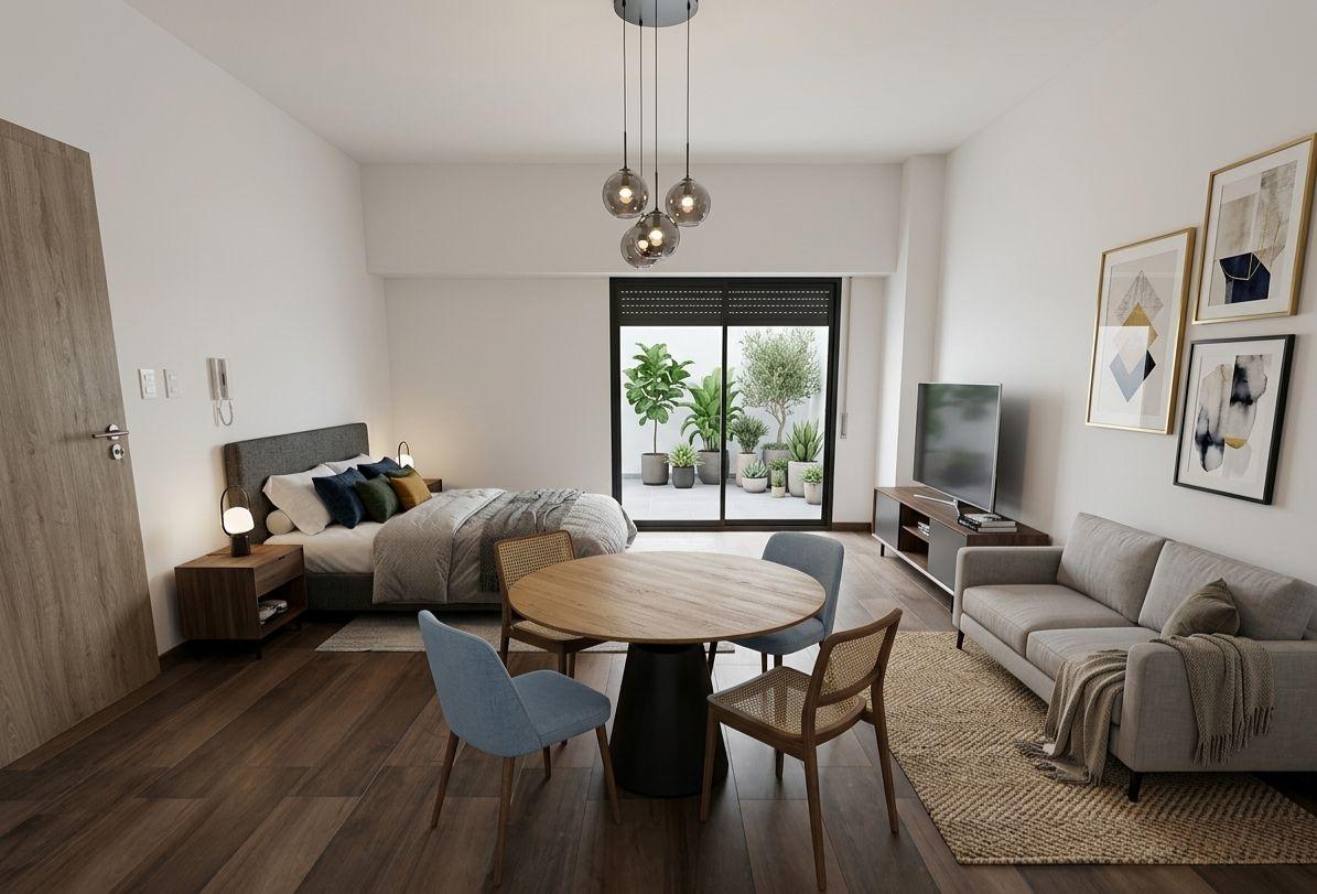 venta departamento monoambiente con patio amplio luminoso apto profesional