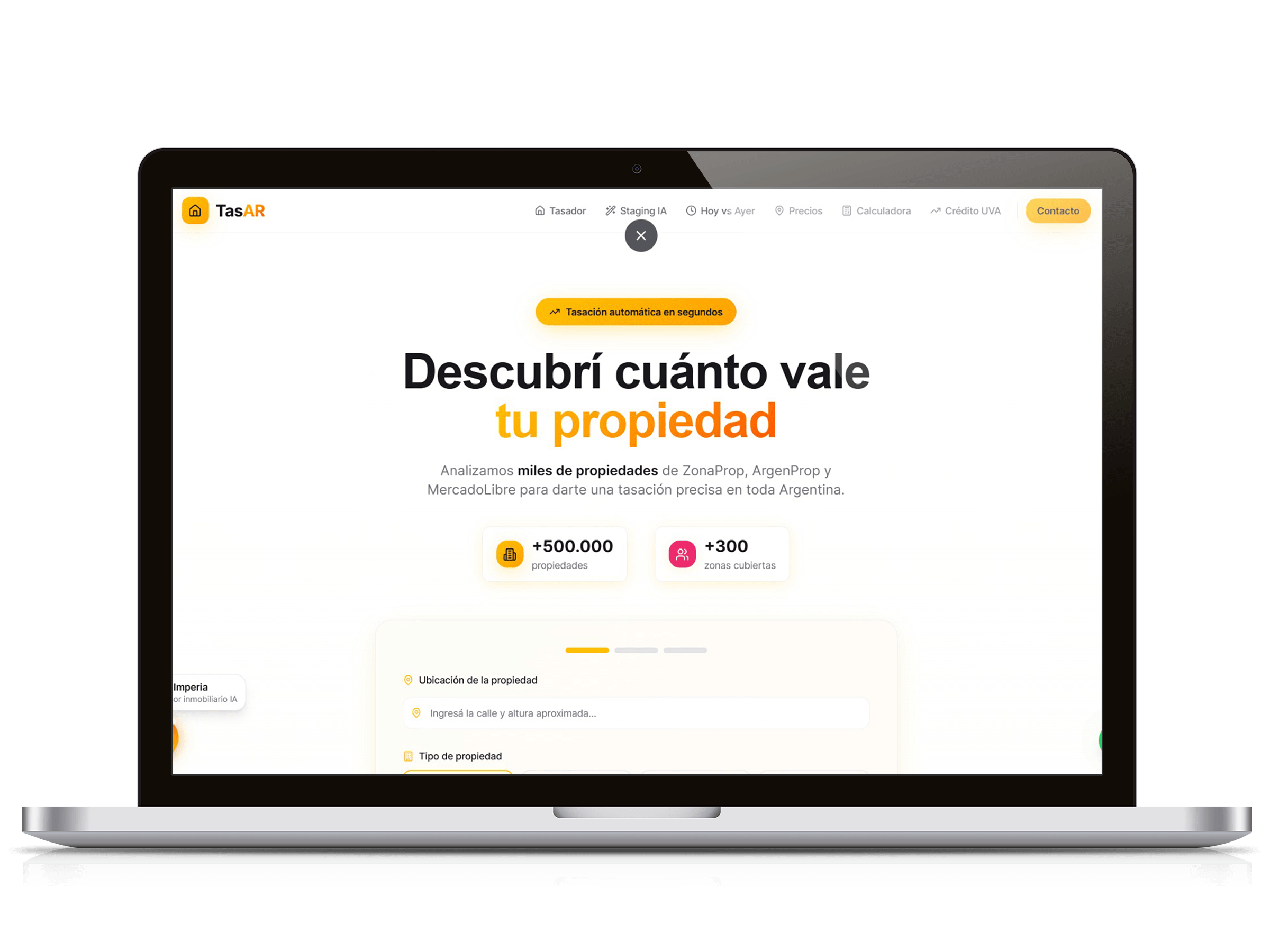 Plataforma de tasación online Tasar Imperia